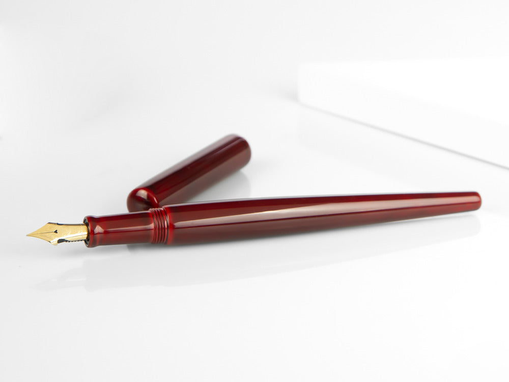 Nakaya Desk Füllfederhalter, Aka-Tamenuri, Elastische feder