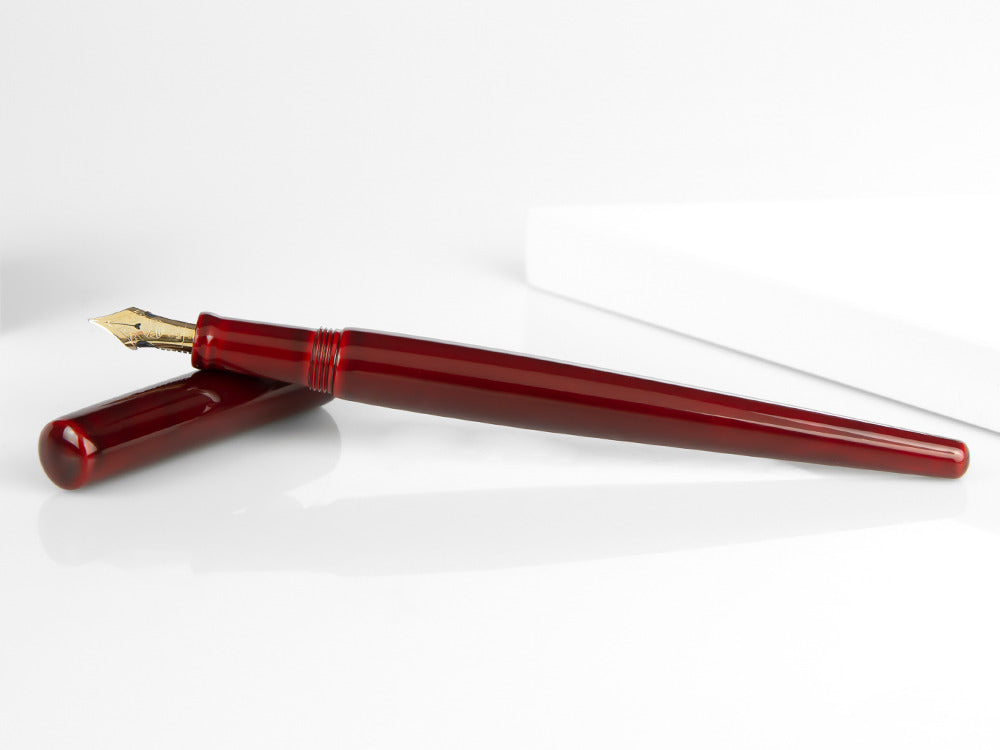Nakaya Desk Füllfederhalter, Aka-Tamenuri, Elastische feder