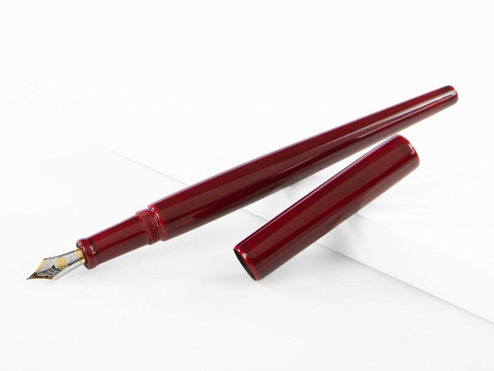 Nakaya Desk Füllfederhalter, Aka-Tamenuri, 14k Gold bicolour
