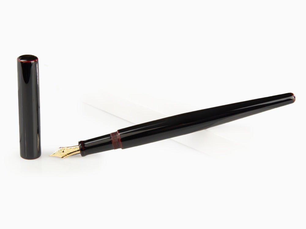 Nakaya Desk Füllfederhalter, Kuro Tamenuri, Naturkautschuk