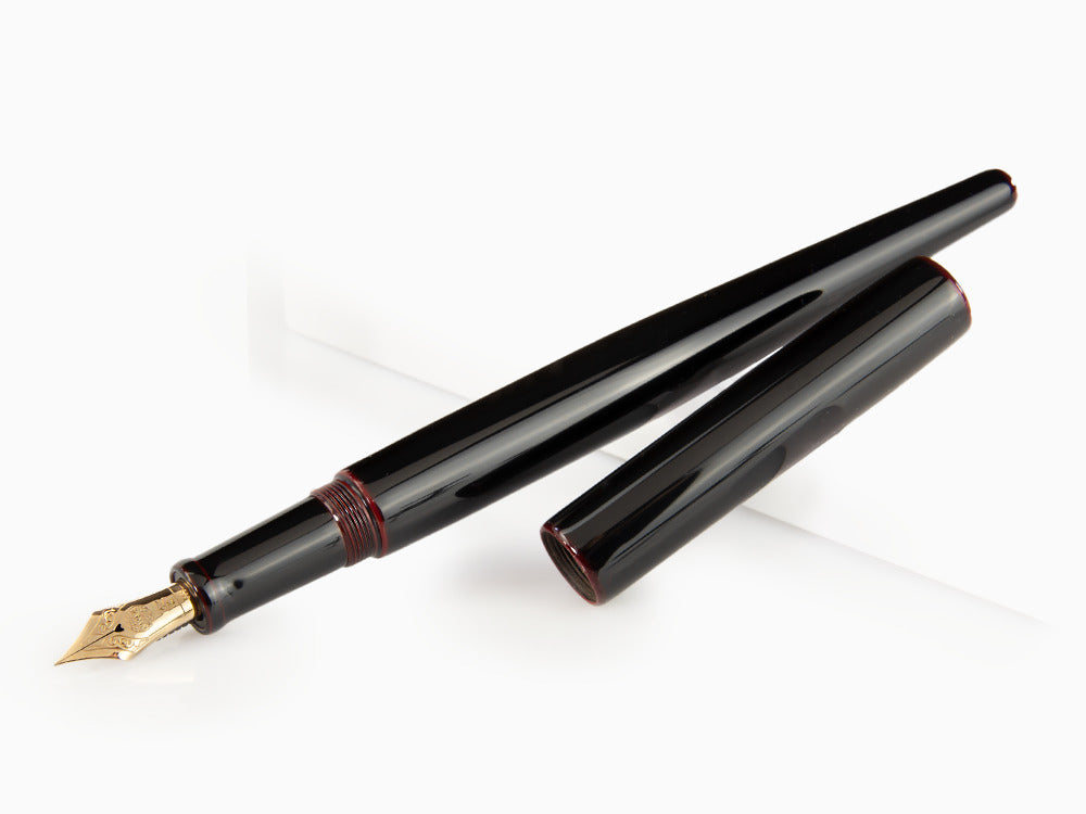Nakaya Desk Füllfederhalter, Kuro Tamenuri, Naturkautschuk