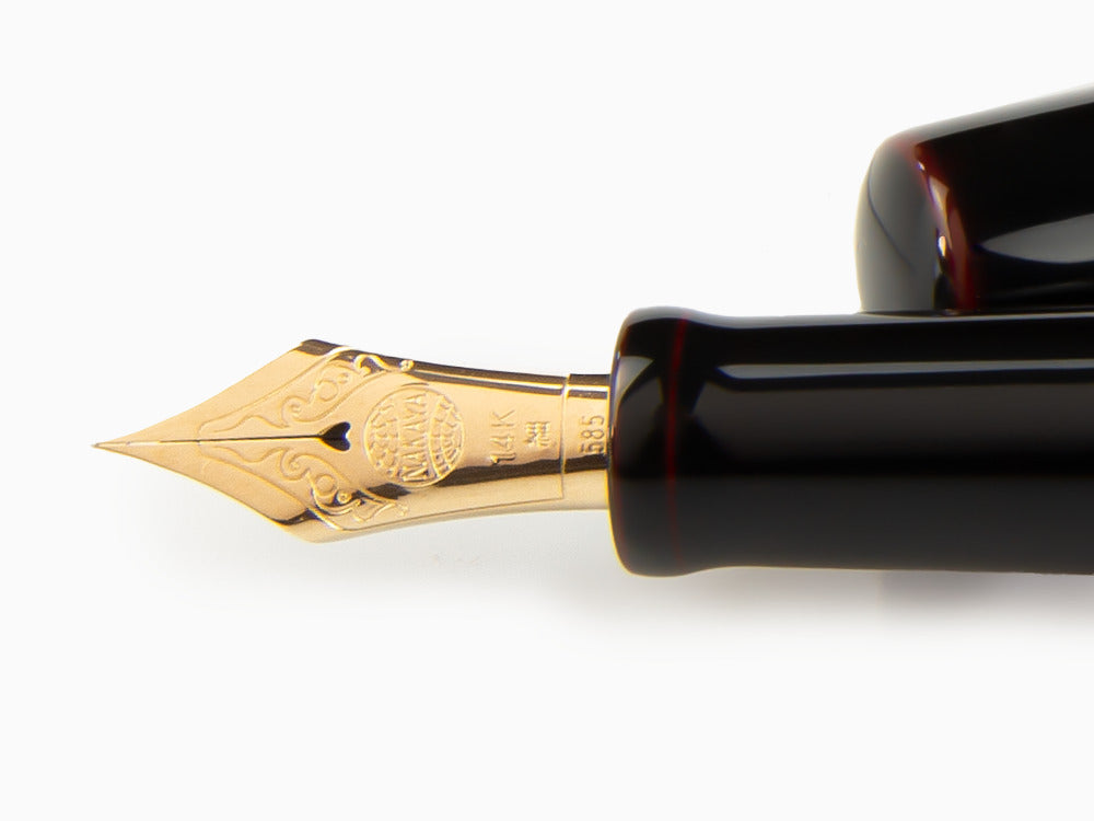 Nakaya Desk Füllfederhalter, Kuro Tamenuri, Naturkautschuk