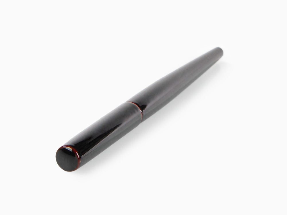 Nakaya Desk Füllfederhalter, Kuro-Tamenuri, Naturkautschuk, 14K Roségold