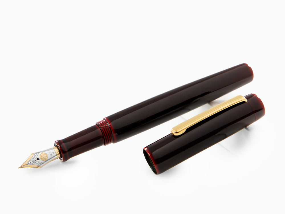 Nakaya Neo-Standard Füllfederhalter, Aka-Tamenuri, 14k Gold bicolour