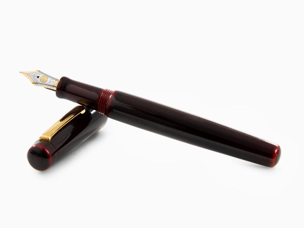Nakaya Neo-Standard Füllfederhalter, Aka-Tamenuri, 14k Gold bicolour