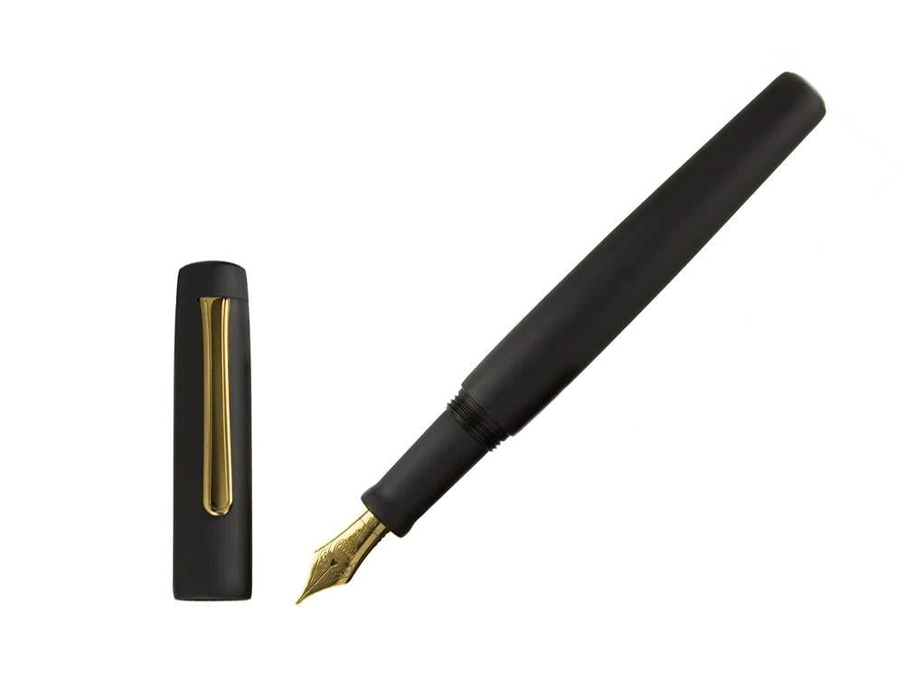 Nakaya Neo-Standard Füllfederhalter, Black Hairline, Naturkautschuk