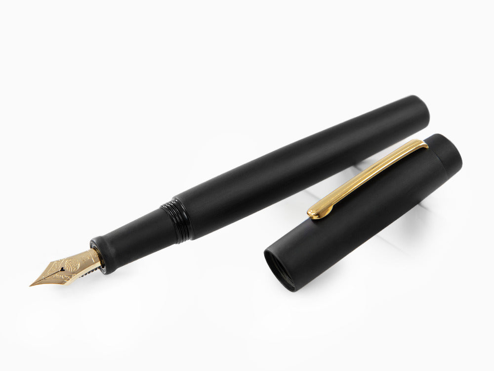 Nakaya Neo-Standard Füllfederhalter, Black Hairline, Naturkautschuk