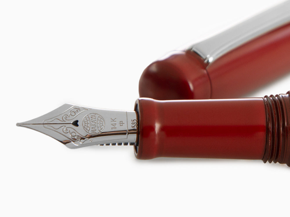 Nakaya Neo-Standard Füllfederhalter, Shu-nurippanashi, Rhodium