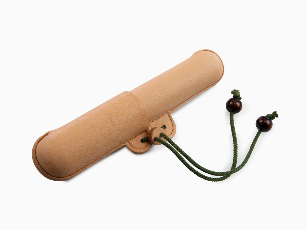 Nakaya Etui, Leder, Braun / Grün, 1 Schreibgerät