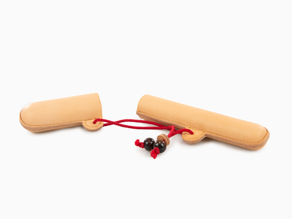 Nakaya Etui, Leder, Braun / Rot, 1 Schreibgerät