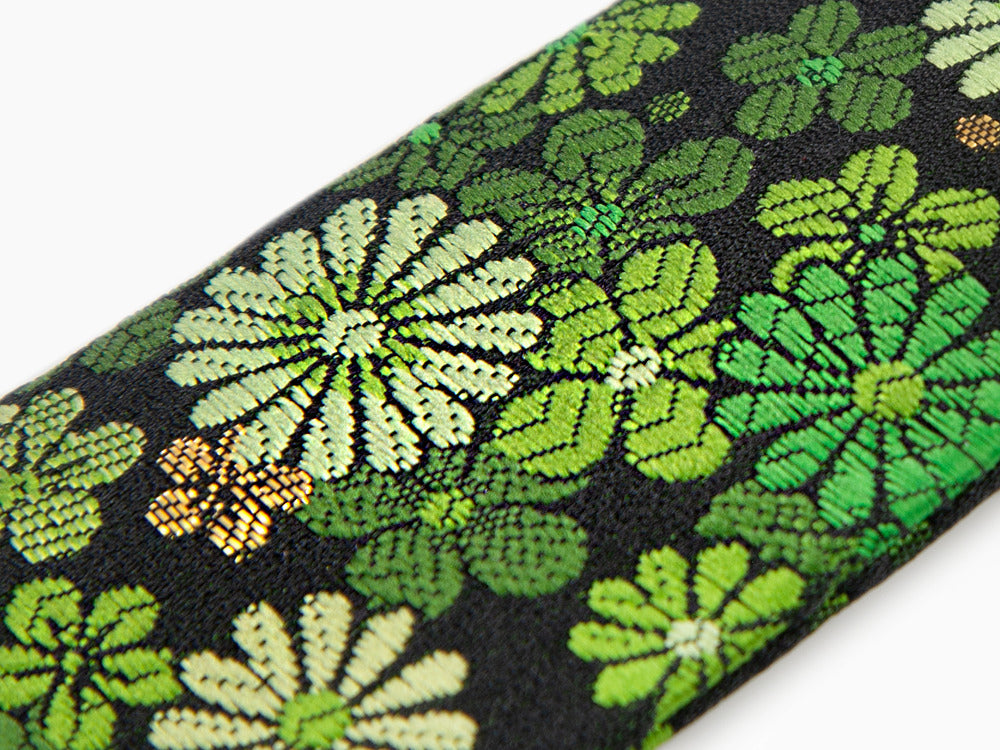 Nakaya  Kyoto 'Nishijin-ori' Etui Textil, Grün, 1 Schreibgerät