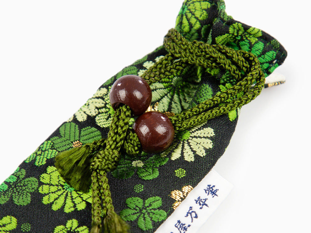 Nakaya  Kyoto 'Nishijin-ori' Etui Textil, Grün, 1 Schreibgerät
