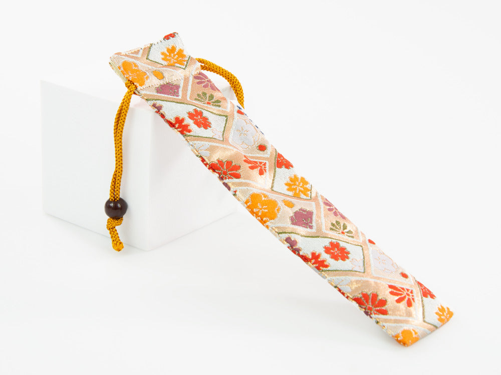 Nakaya Kyoto 'Nishijin-ori Etui Textil Weiss, 1 Schreibgerät