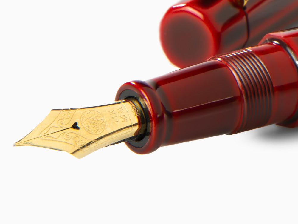 Nakaya Writer Füllfederhalter Aka-Tamenuri, Decapod Twisted