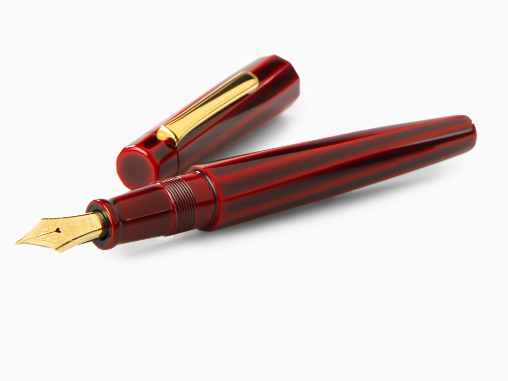 Nakaya Writer Füllfederhalter Aka-Tamenuri, Decapod Twisted