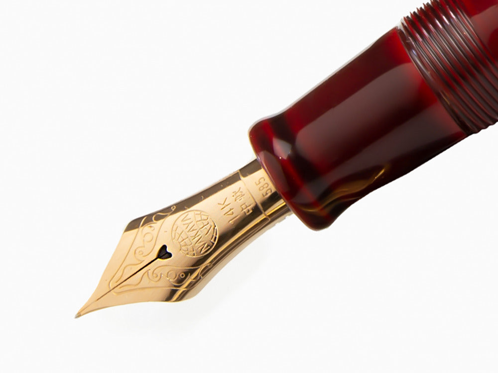 Nakaya Writer Piccolo Füller,Aka Tamenuri, Naturkautschuk