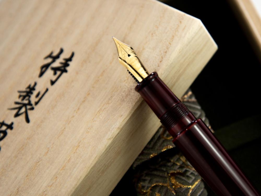 Nakaya Writer Füller Portable, Aka Tamenuri, Urushi Lack, Metall