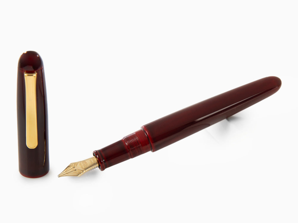 Nakaya Writer Portable  Füllfederhalter, Aka Tamenuri, Naturkautschuk