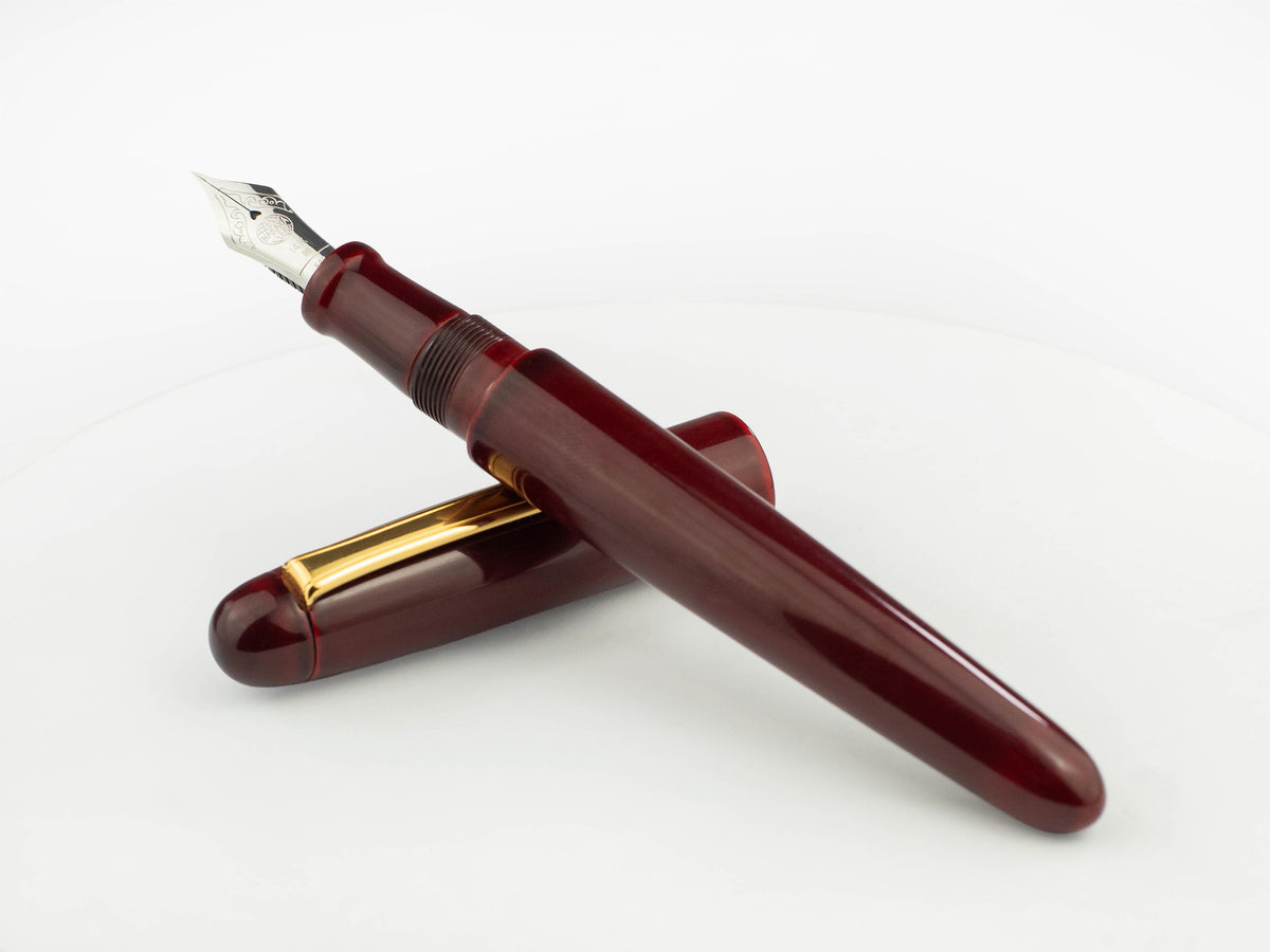 Nakaya Writer Portable Füllfederhalter Aka-Tamenuri, Urushi Lack