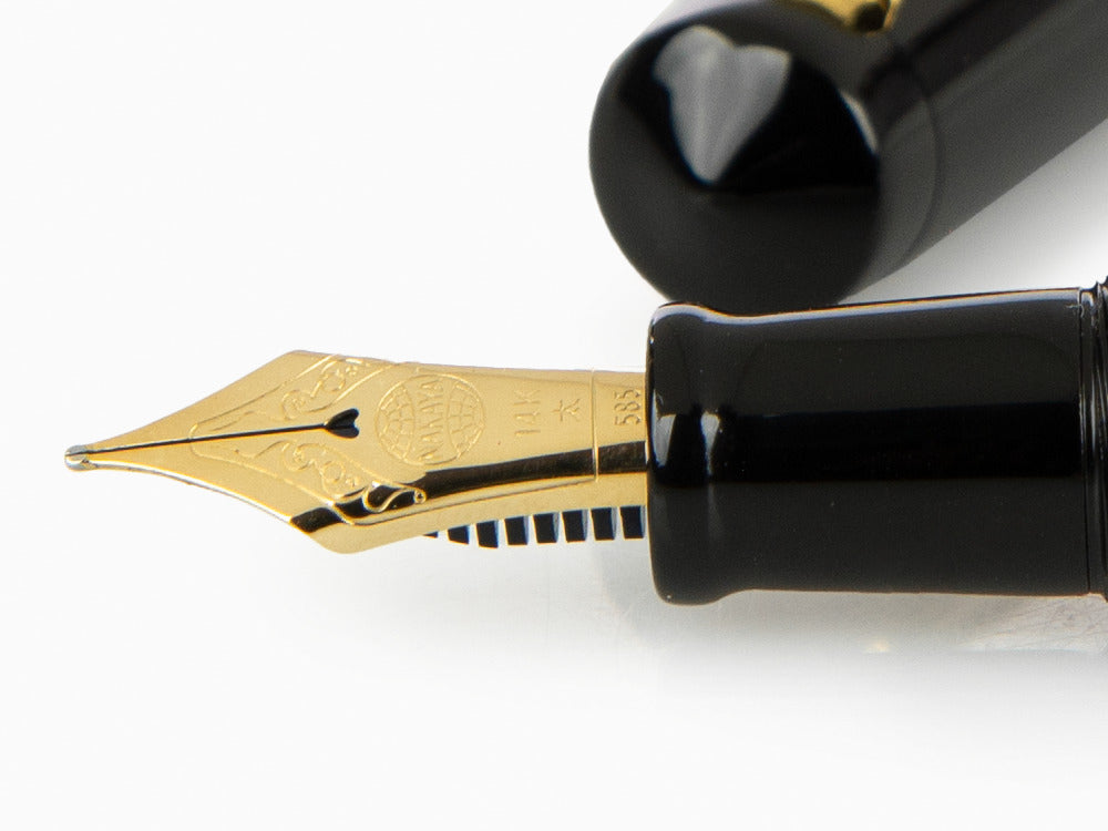 Nakaya Writer Kuro-Roiro Füllfederhalter Schwarz, Piccolo, Ebonite, Gold