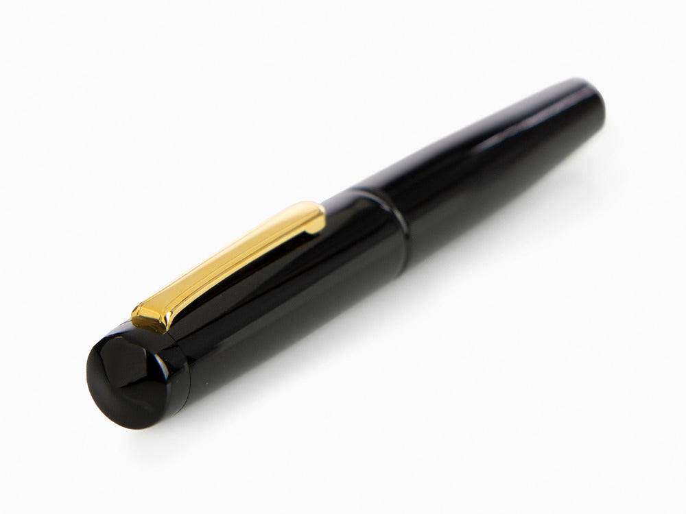 Nakaya Writer Kuro-Roiro Füllfederhalter Schwarz, Piccolo, Ebonite, Gold