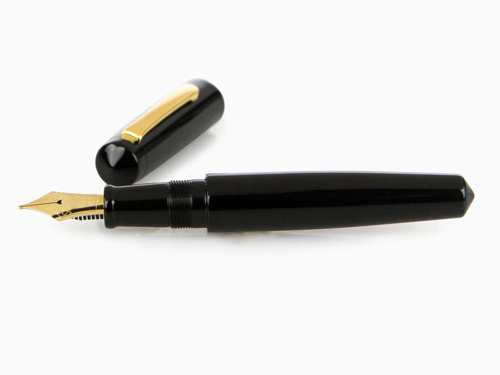 Nakaya Writer Kuro-Roiro Füllfederhalter Schwarz, Piccolo, Ebonite, Gold