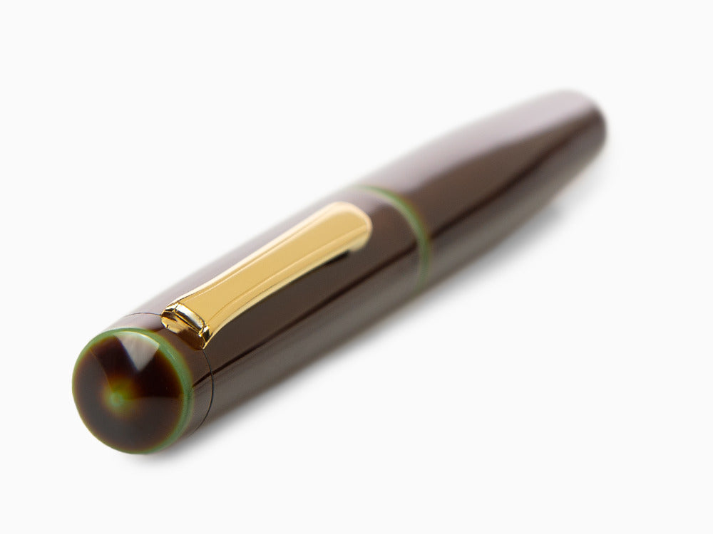 Nakaya Writer Füllfederhalter Heki-Tamenuri, Piccolo, Ebonite, Gold