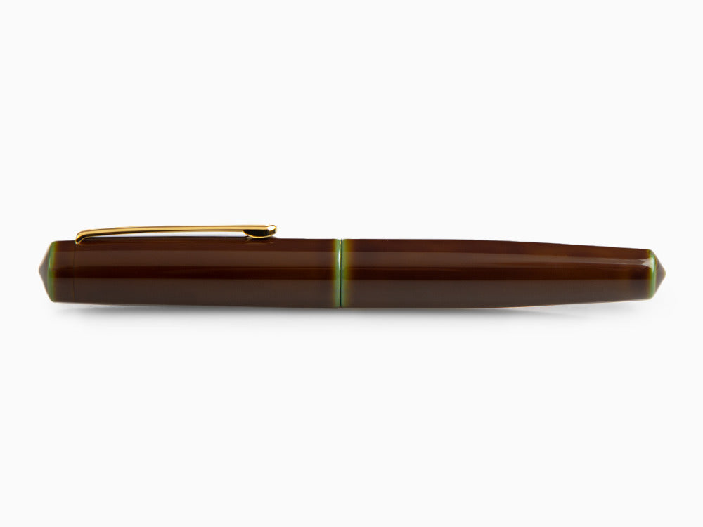 Nakaya Writer Füllfederhalter Heki-Tamenuri, Piccolo, Ebonite, Gold