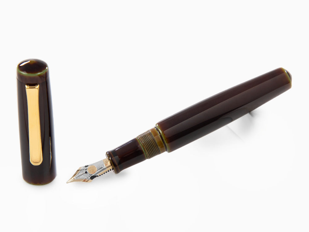 Nakaya Writer Füllfederhalter Heki-Tamenuri, Piccolo, Zwei-Ton, Elastic
