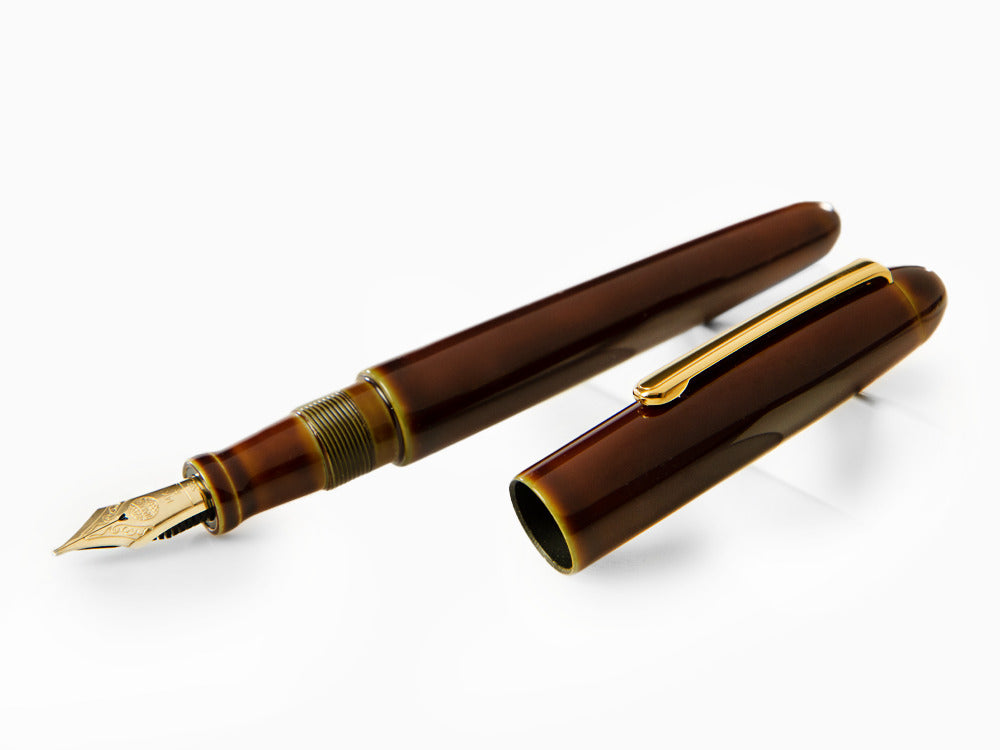 Nakaya Writer Heki-Tamenuri Füller, Portable, Urushi Lack, Italic Nib