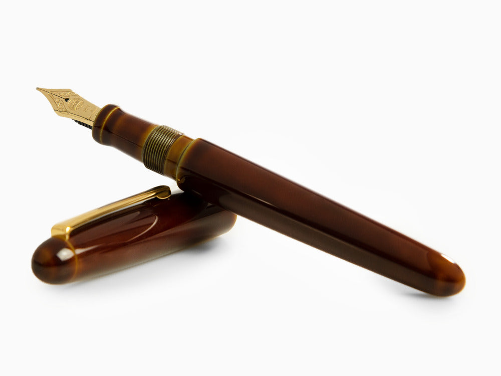 Nakaya Writer Heki-Tamenuri Füller, Portable, Urushi Lack, Italic Nib