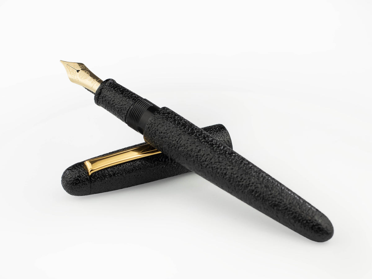 Nakaya Writer Füllfederhalter Kuro-Ishime, Portable, 14k Gold,