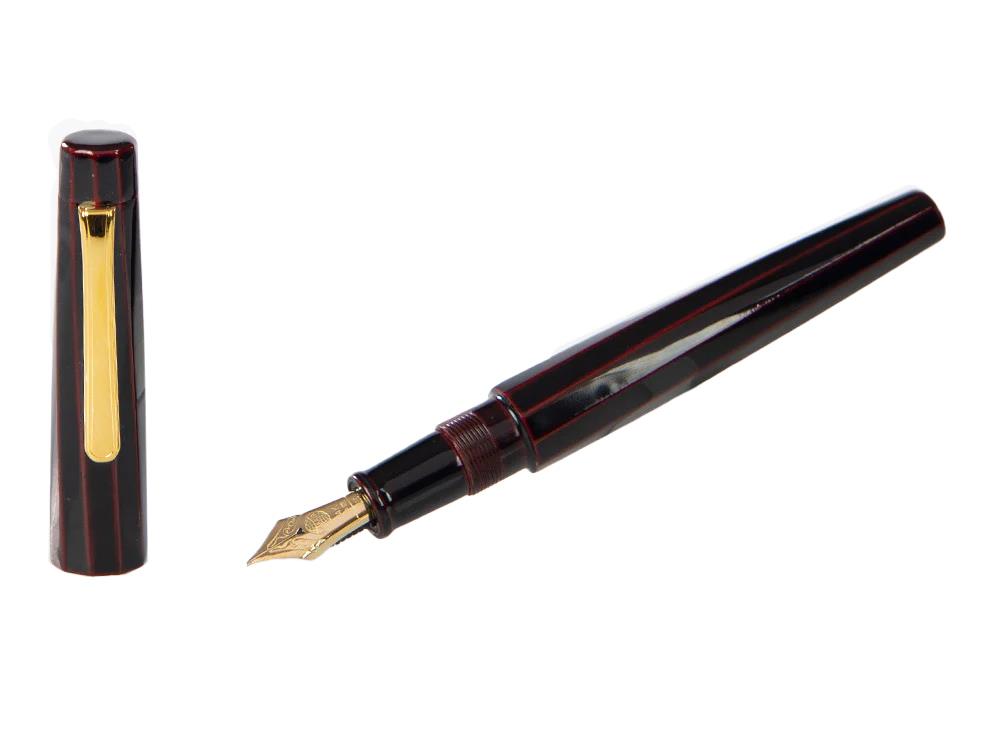 Nakaya Writer Füllfederhalter, Kuro Tamenuri, Naturkautschuk und Urushi