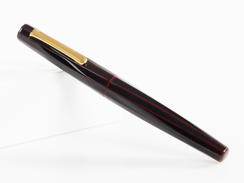 Nakaya Writer Füllfederhalter, Kuro Tamenuri, Naturkautschuk und Urushi