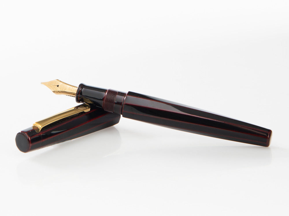 Nakaya Writer Füllfederhalter, Kuro Tamenuri, Naturkautschuk und Urushi