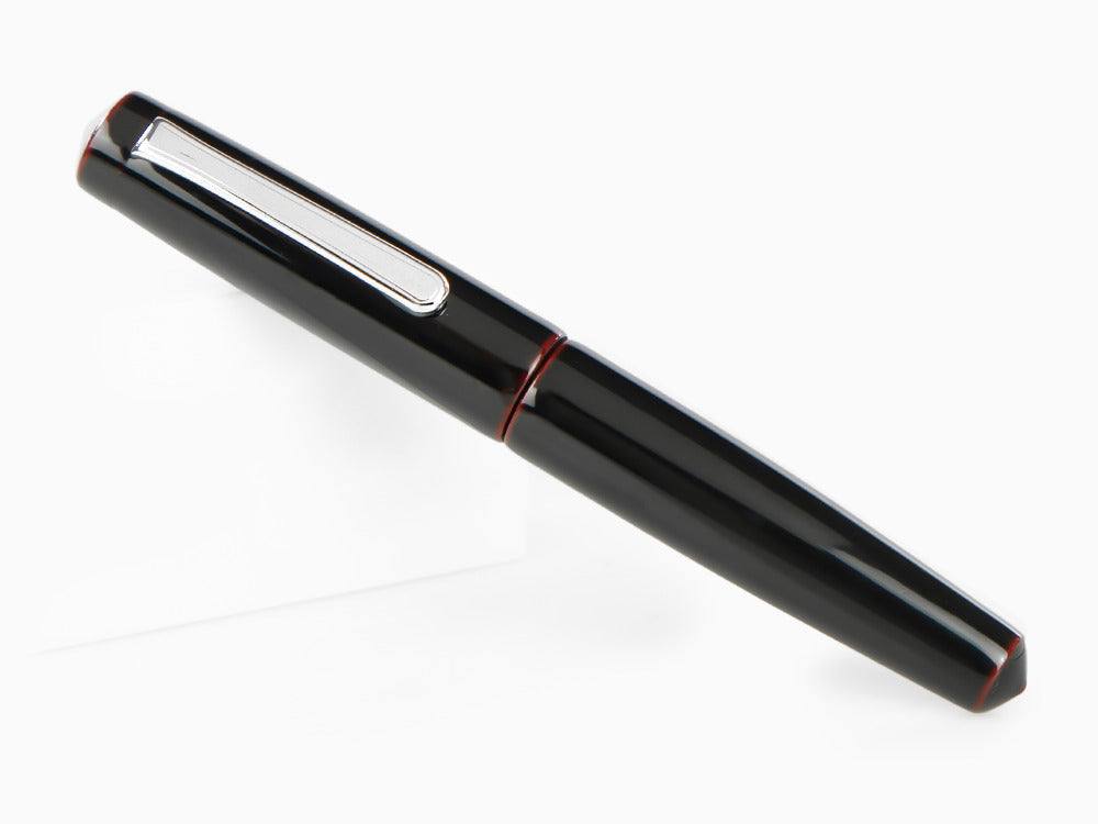Nakaya Writer Füllfederhalter Kuro-Tamenuri Piccolo, Ebonite, Rhodiniert