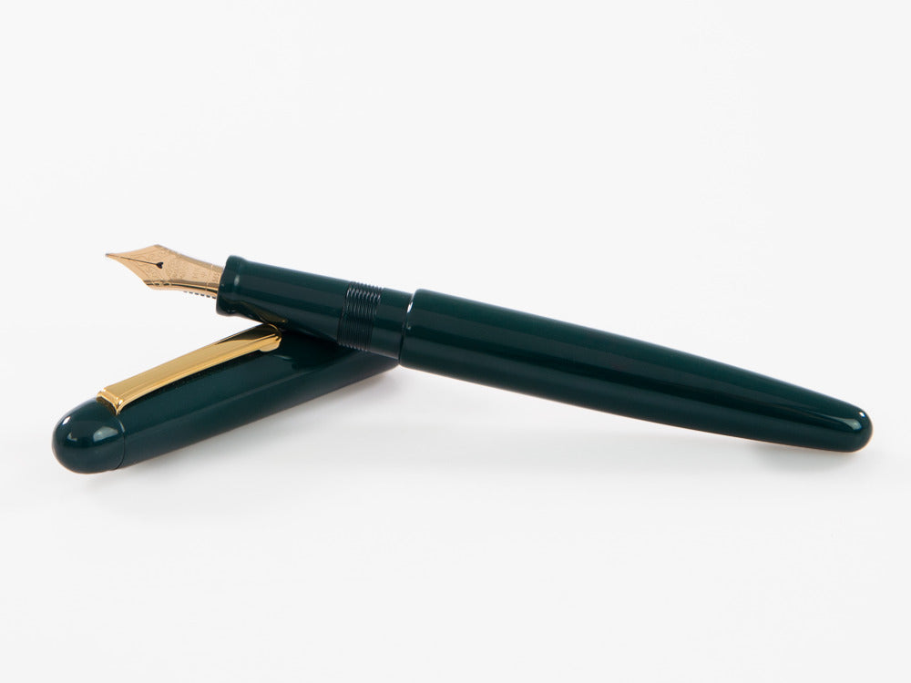 Nakaya Writer Long Füllfederhalter Midori, Ebonite, Vergoldet