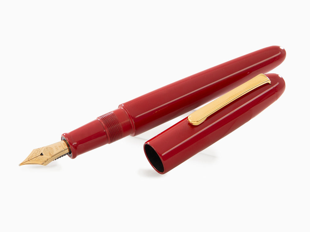 Nakaya Writer Portable Shu Füllfederhalter, Ebonite, Gold