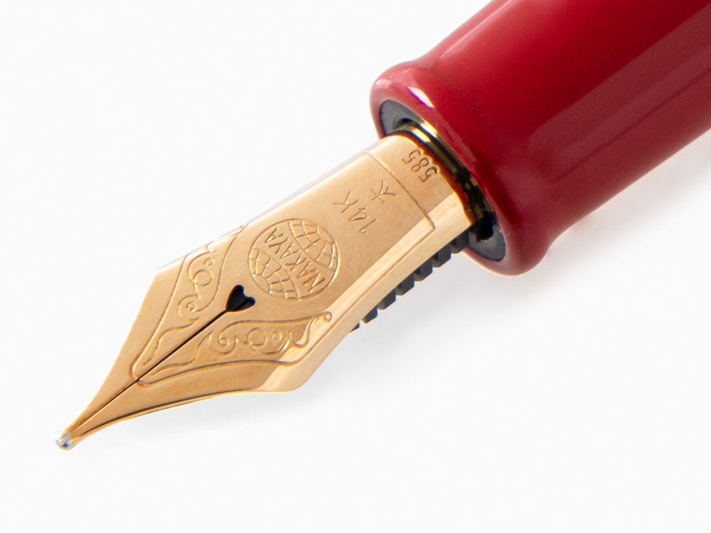 Nakaya Writer Portable Shu Füllfederhalter, Ebonite, Gold