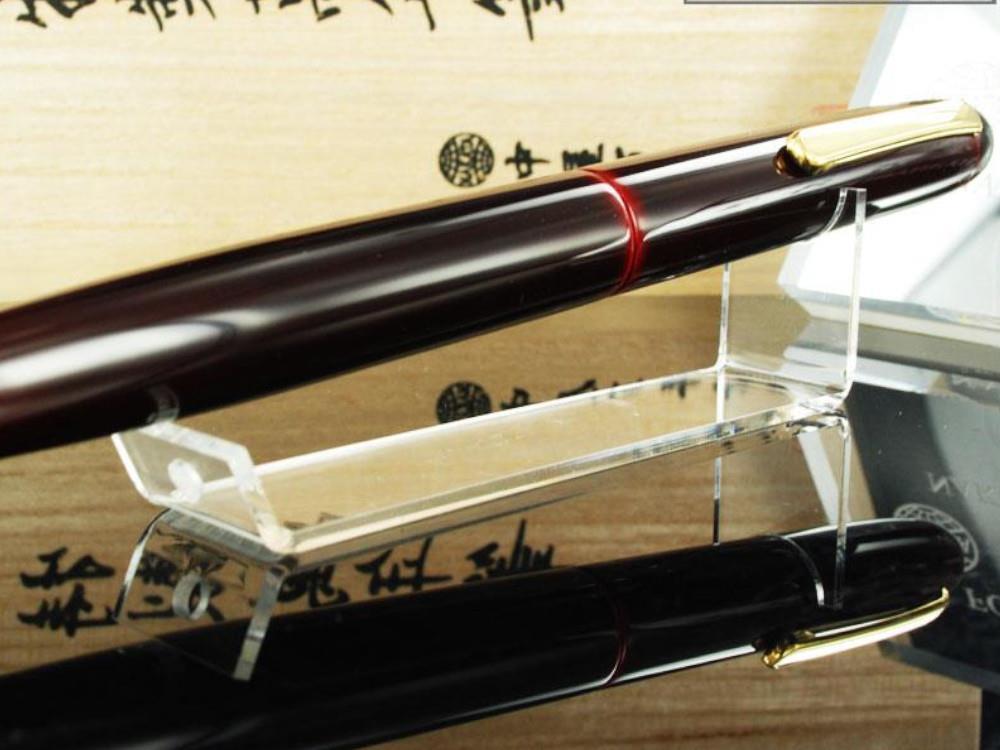 Nakaya Writer Long Füllfederhalter, Aka Tamenuri, Urushi Lack