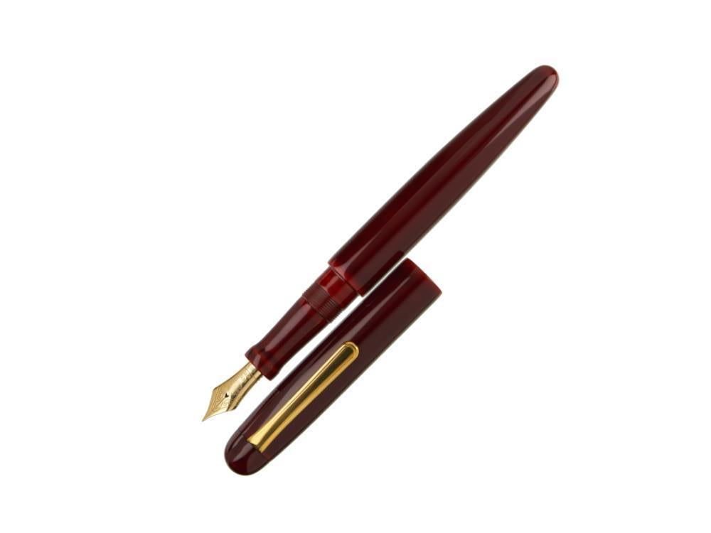 Nakaya Writer Long Füllfederhalter, Aka Tamenuri, Urushi Lack