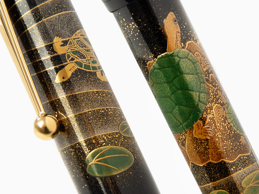 Namiki Yukari Turtles Füllfederhalter, Maki-e, Vergoldete, FN-30M-KM