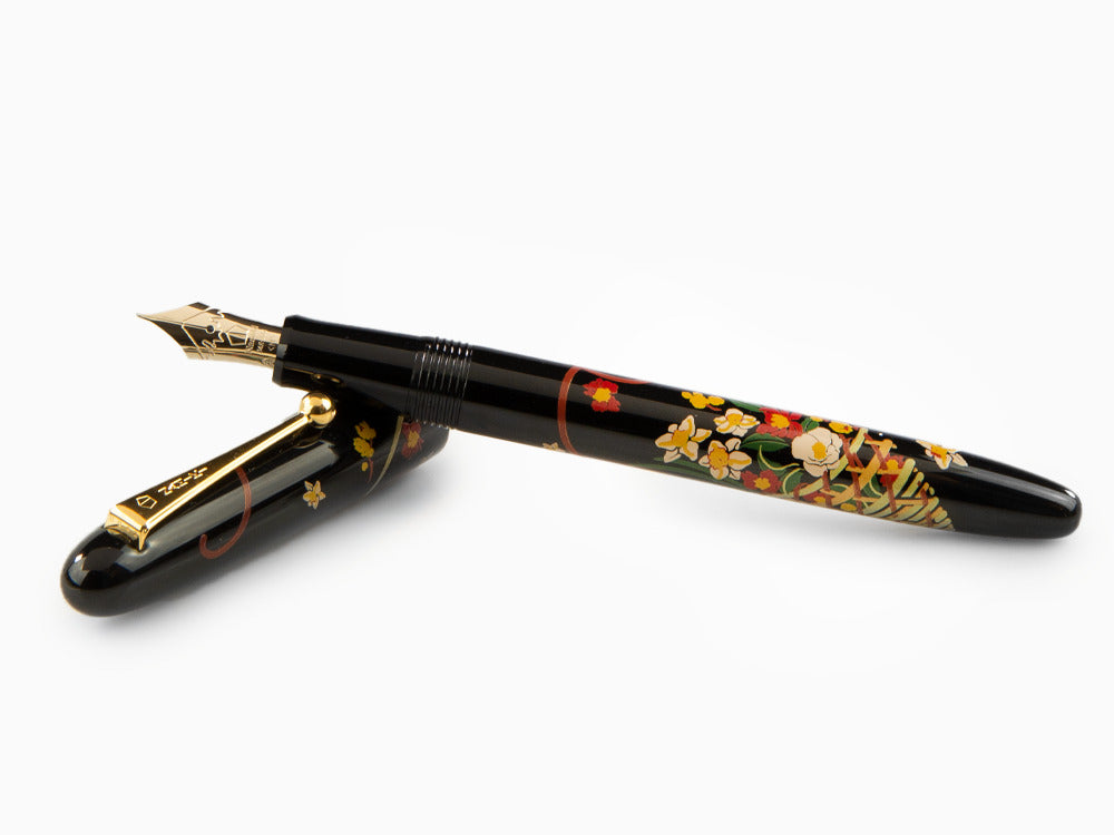 Namiki Nippon Art Flower Basket Füllfer, Vergoldete Beschläge, FN-5M-HA