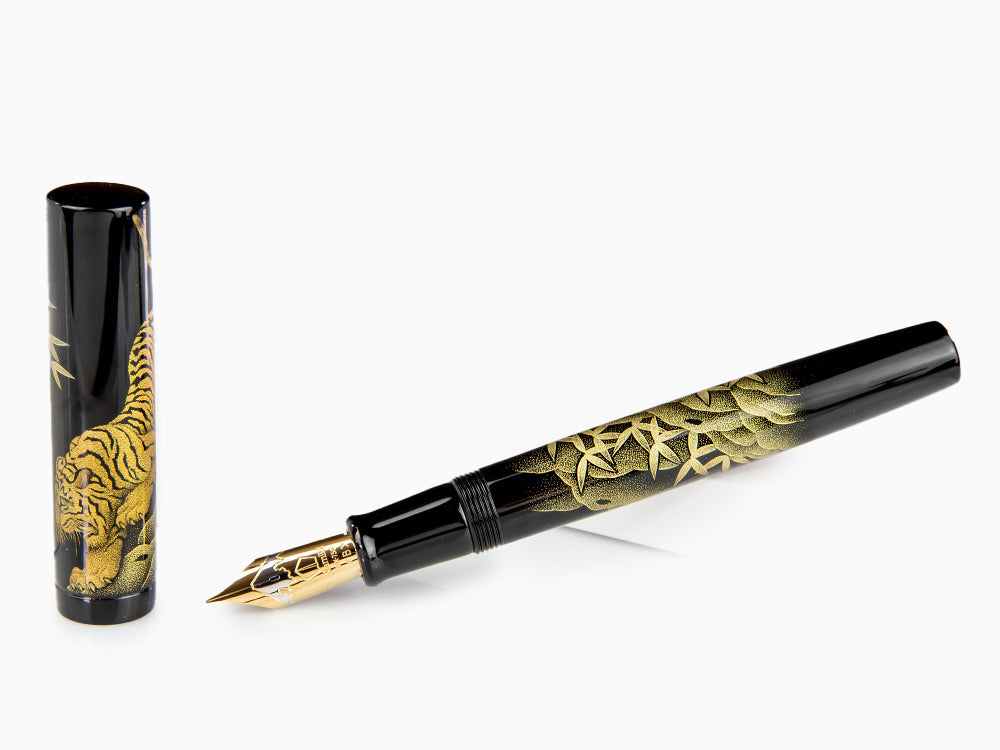 Namiki Chinkin Tiger Füllfederhalter, Urushi Lack, Vergoldete Beschläge