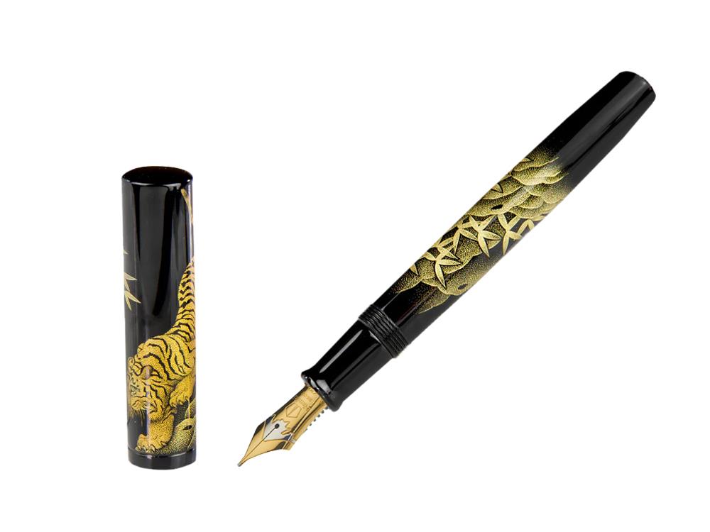 Namiki Chinkin Tiger Füllfederhalter, Urushi Lack, Vergoldete Beschläge