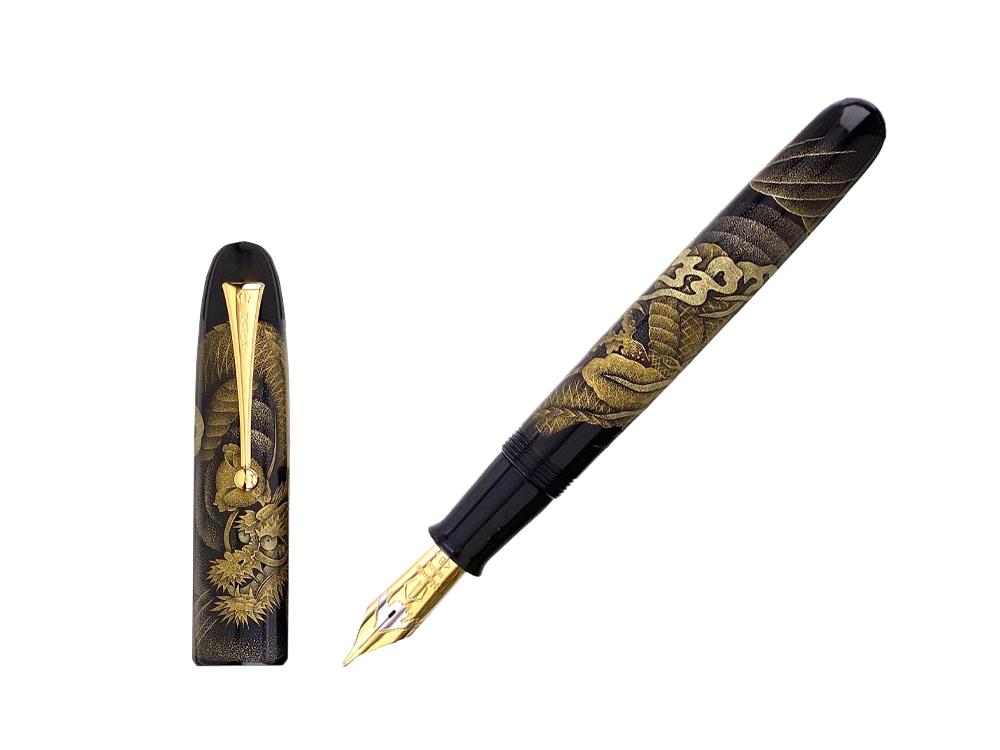 Namiki Emperor Chinkin Dragon Füllfederhalter, Maki-e, Schwarz