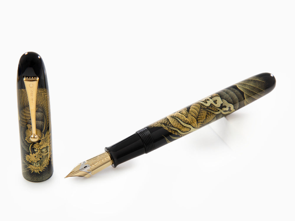 Namiki Emperor Chinkin Dragon Füllfederhalter, Maki-e, Schwarz