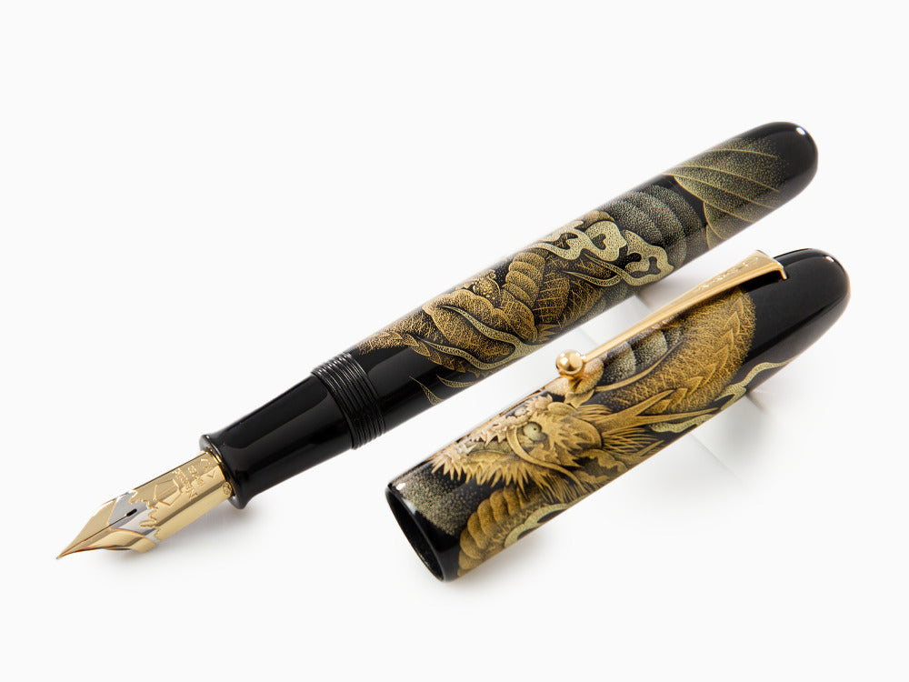 Namiki Emperor Chinkin Dragon Füllfederhalter, Maki-e, Schwarz