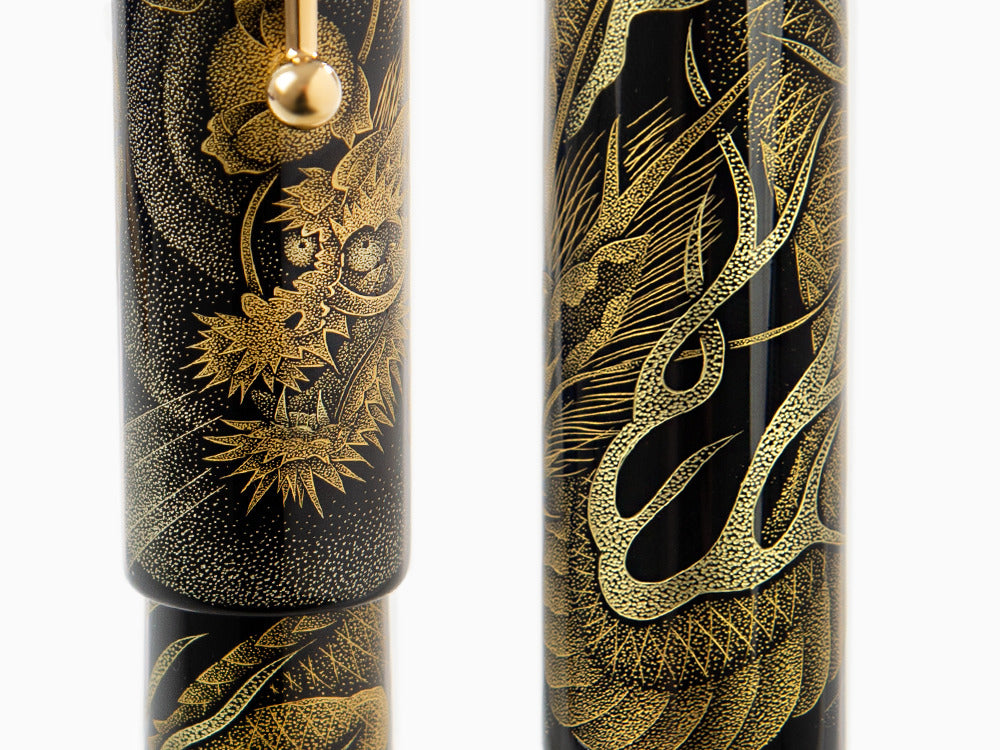 Namiki Emperor Chinkin Dragon Füllfederhalter, Maki-e, Schwarz