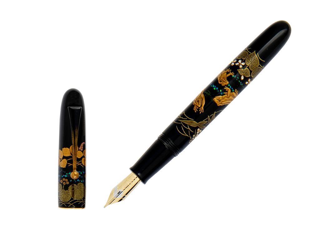 Namiki Yukari Royale Frog Füllfederhalter, Urushi Lack, Gold, Maki-e